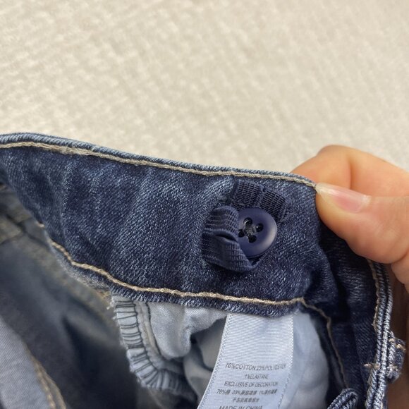 Levis Girlfriend Jeans Adjustable Girl Kids Size 10 Regular Dark Blue - Picture 6 of 9